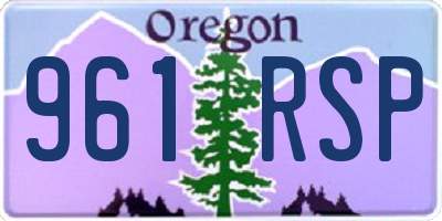 OR license plate 961RSP