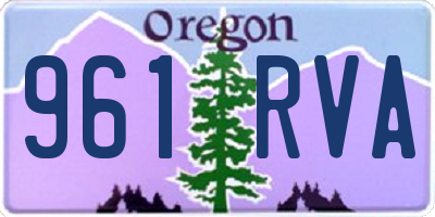 OR license plate 961RVA