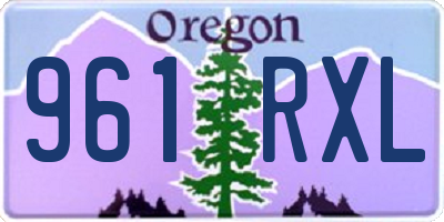 OR license plate 961RXL