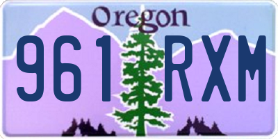 OR license plate 961RXM