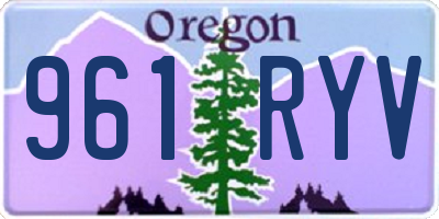 OR license plate 961RYV