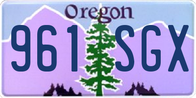 OR license plate 961SGX