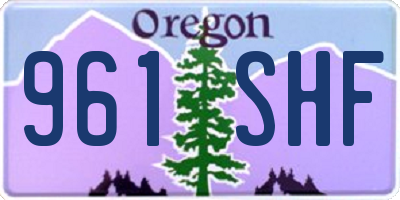 OR license plate 961SHF
