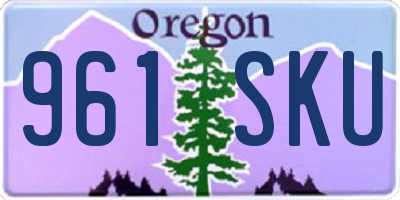 OR license plate 961SKU