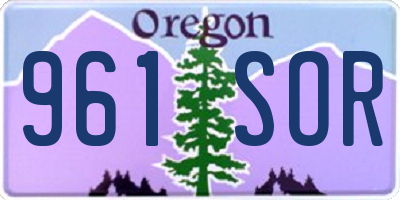 OR license plate 961SOR