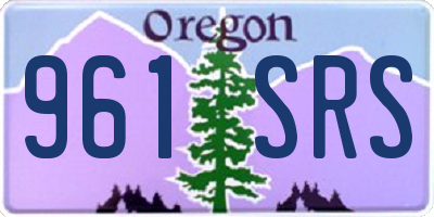 OR license plate 961SRS