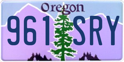 OR license plate 961SRY
