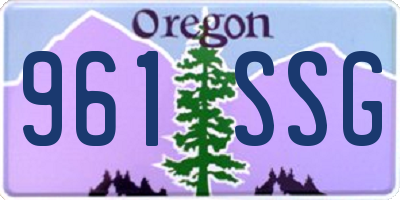 OR license plate 961SSG