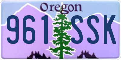 OR license plate 961SSK