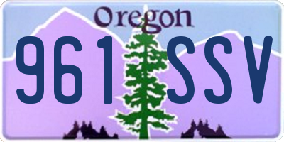 OR license plate 961SSV