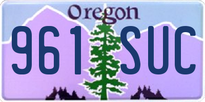 OR license plate 961SUC