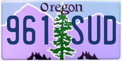 OR license plate 961SUD