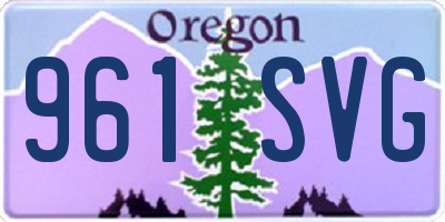 OR license plate 961SVG