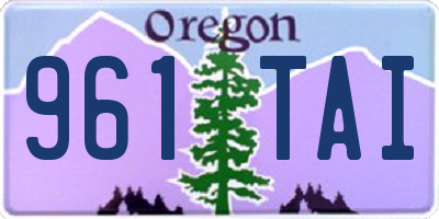 OR license plate 961TAI