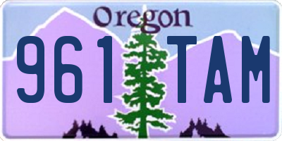 OR license plate 961TAM