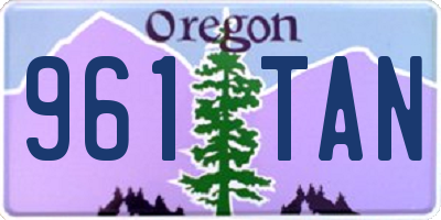 OR license plate 961TAN