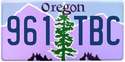 OR license plate 961TBC