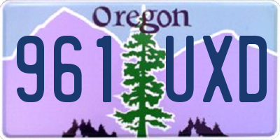 OR license plate 961UXD