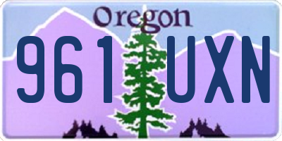 OR license plate 961UXN