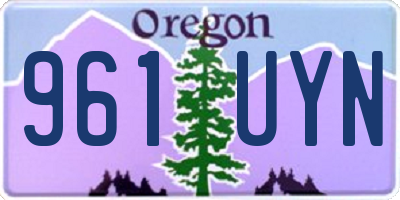 OR license plate 961UYN