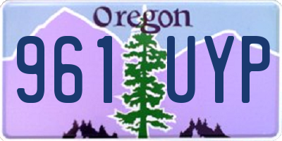 OR license plate 961UYP