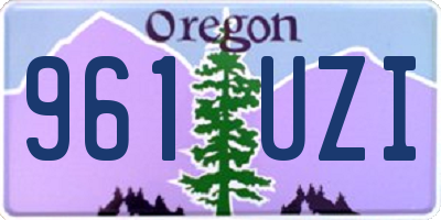 OR license plate 961UZI