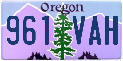 OR license plate 961VAH