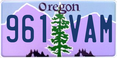 OR license plate 961VAM