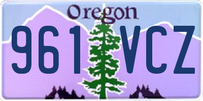 OR license plate 961VCZ
