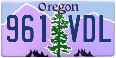 OR license plate 961VDL