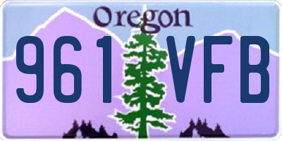 OR license plate 961VFB