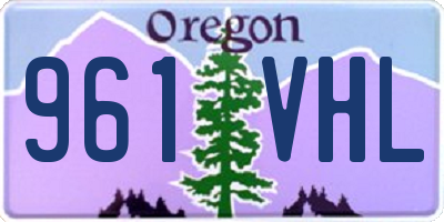 OR license plate 961VHL