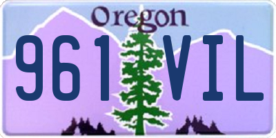 OR license plate 961VIL