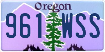 OR license plate 961WSS