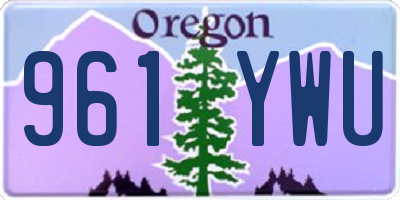 OR license plate 961YWU