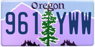 OR license plate 961YWW