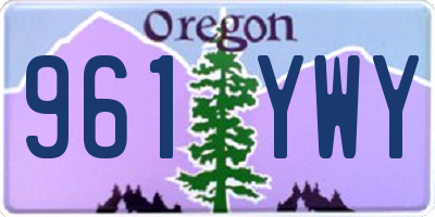 OR license plate 961YWY