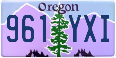 OR license plate 961YXI