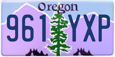 OR license plate 961YXP