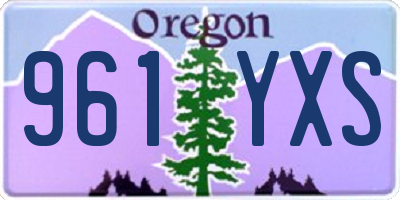 OR license plate 961YXS