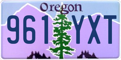 OR license plate 961YXT