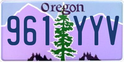 OR license plate 961YYV