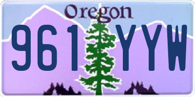 OR license plate 961YYW