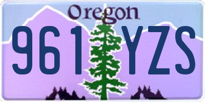 OR license plate 961YZS