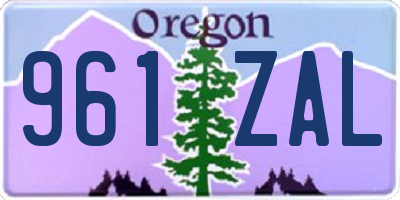 OR license plate 961ZAL