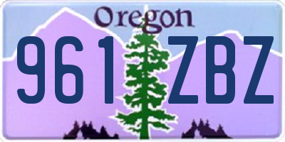 OR license plate 961ZBZ