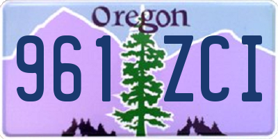 OR license plate 961ZCI