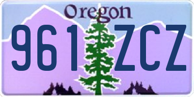 OR license plate 961ZCZ