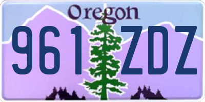 OR license plate 961ZDZ