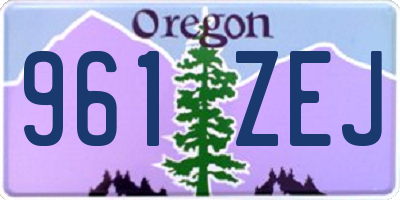 OR license plate 961ZEJ